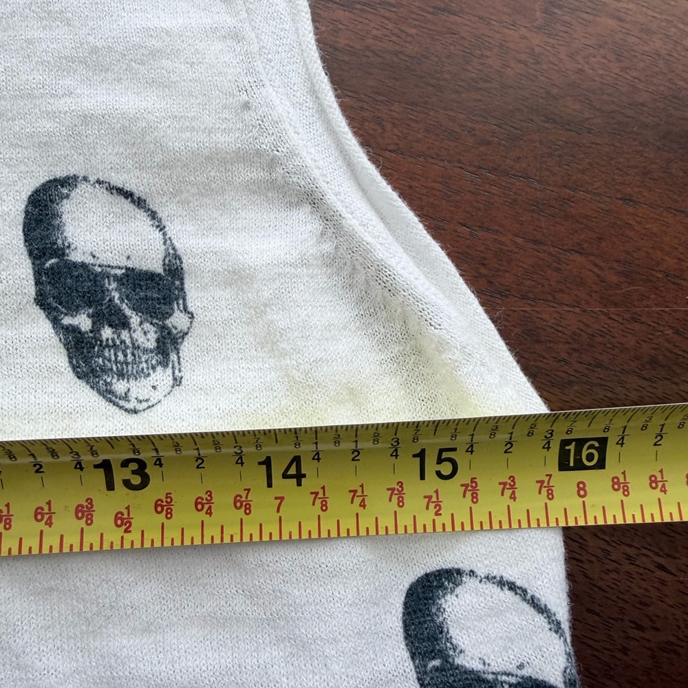 Skull Cashmere Sleeveless Top L - Picture 4 of 6
